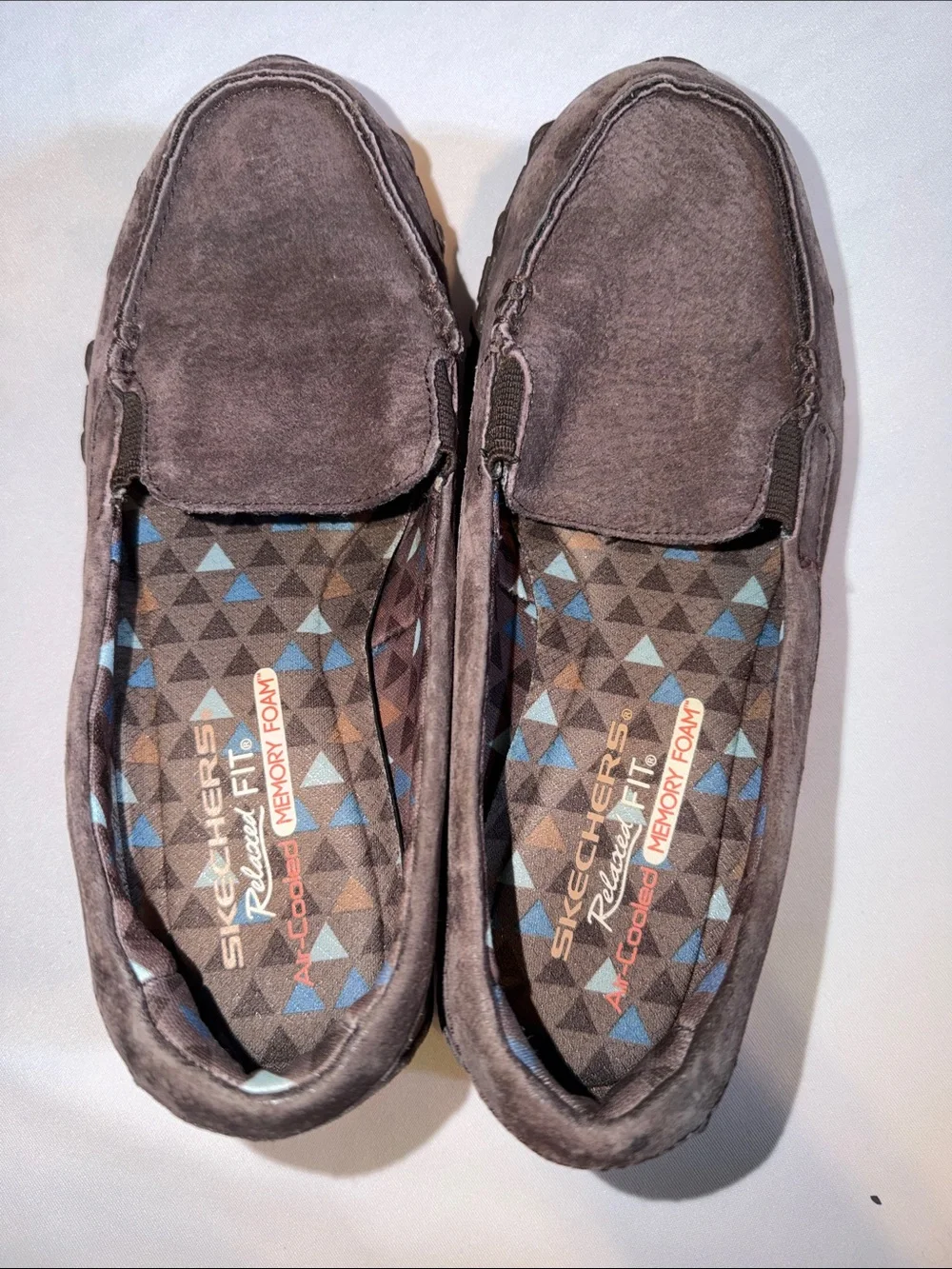 Skechers Relaxed Fit Memory Foam Loafer Brown Suede Shoes Women’s Size 6.5